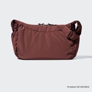 Uniqlo C Soft Puffy Shoulder bag BROWN burgundy UNIQLO Soft Puffy Shoulder Bag